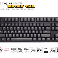 アーキサイト/アーキス　AS-KBPD87/TBK キーボード　Cherry MX 茶軸 ProgresTouch RETRO TKL 黒 [有線]の画像