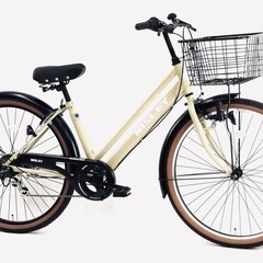 普段使い未使用　27.5型シティサイクル6段変速　ベージュ