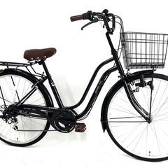 普段使い未使用　26型シティサイクル6段変速　ブラック