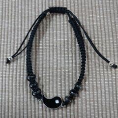 新品★陰陽シンボル マクラメアンクレットの画像