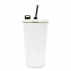 ステンレス タンブラー 蓋付き カップ ストロー付きコーヒーマグ...
