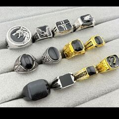 J→→→m18-950 ヴィンテージ リング 指輪 オニキス風 ...