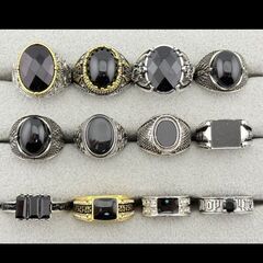 J→→→m18-941 ヴィンテージ リング 指輪 オニキス風 ...