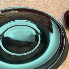 【未使用】菓子器　６点セット　茶たく　レトロ　木製漆器の画像