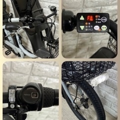 🌸美品🌸室内保管🌸ブリヂストン ビッケ2 電動自転車 大容量8.7Ah 子供乗せ  🌈新基準🌈w703の画像