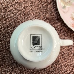 【未使用】花柄ティーカップ＆ソーサーの画像