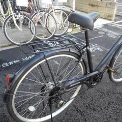 中古自転車３５３９　前後タイヤ新品！　２７インチ　６段ギヤ　LEDオートライト　の画像