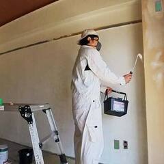 【壁塗り】室内専用ペイントクロス上塗りご依頼作業へ行ってきました。 - 福岡市