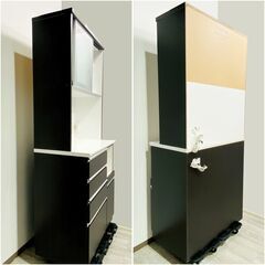 ★美品★ニトリ/キッチンボード/食器棚/幅90cm/レジューム 90AG-S DBR/高機能レール/ハイタイプ/ソフトクローズ/NITORI/E0EQ0105の画像