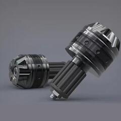 バイク用ハンドルバーエンド　（ガンメタ）