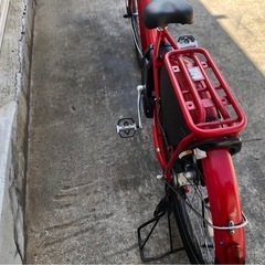 654  ブリヂストン新機種電動アシスト自転車ハイディB26インチレッドアルミボディーの画像
