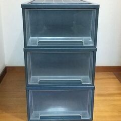 天馬株式会社 収納ボックス クリアボックス 引出しケース L-23 3個の画像