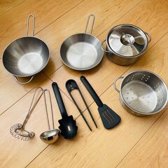 IKEA 木製 ままごとキッチン セットの画像