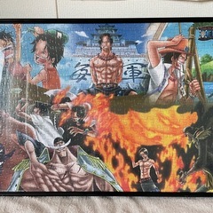 ワンピースジグソーパズル額付き完成品とクリアポスターの画像