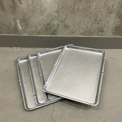 【那須町役場】給食トレイ　４枚　昭和レトロ　小学校　備品　【管理...