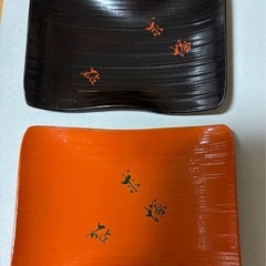 新品！　京漆器　謡曲題名入り　菓子皿　5枚の画像