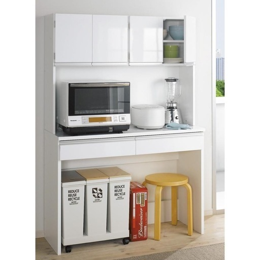 美品　レンジ台 キッチンラック キッチン下オープン　幅90cm高さ190cm