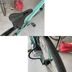 26インチ 自転車 ６段変速 LEDライト スタンド ママチャリ シティサイクル 札幌市手稲区の画像
