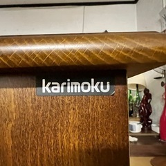 カリモク　ビンテージ　電話台の画像