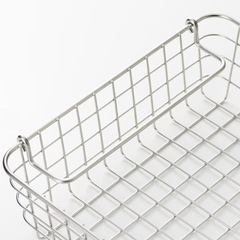 未使用　無印良品 ステンレスワイヤーバスケット 定1,490円 の画像