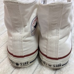converse コンバース　ハイカット　24センチ　白　オフホワイトの画像