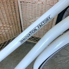 シティサイクル 27インチ ホワイト 切替無し ライト付き ベル付き 白 INNOVATION FACTORY イノベーションファクトリー あさひ 自転車 F20379952 札幌 西野店の画像