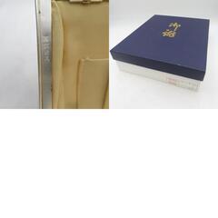 草履・バッグセット【東京胡蝶】礼装用 フォーマル シルバー系 佐賀錦 絹地 23.0cm Mサイズ 披露宴 着物バッグ 【キモノオフ野々市若松店】の画像