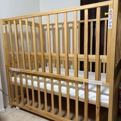 yamatoya　ベビーベッド　マットレス付