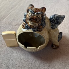 薩摩焼 車輪梅 シーサ灰皿