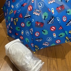 ベビーカーのレインカバー、はたらく車の50cm傘の画像