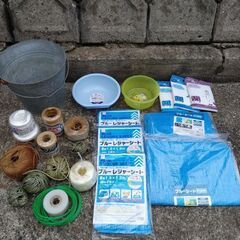 ブルーシート、紐他