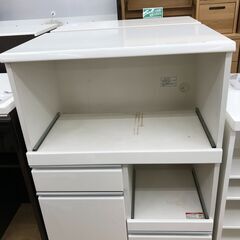 ★ジモティ割あり★  レンジ台 ホワイト H115×W80×D5...