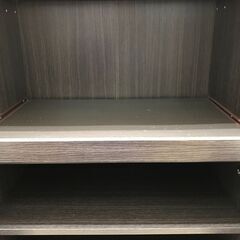 ★ジモティ割あり★ ニトリ 食器棚 ダークブラウン H178×W60×D40 クリーニング済み KJ9881の画像