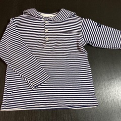 お値下げ‼︎　セーラーカラーのボーダー120㎝ムージョンジョン日本製の画像