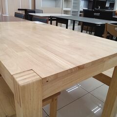 ★ジモティ割あり★ IKEA ダイニングセット ライトブラウン H75×D75×W125 クリーニング済み HJ6499の画像