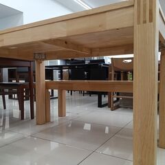 ★ジモティ割あり★ IKEA ダイニングセット ライトブラウン H75×D75×W125 クリーニング済み HJ6499の画像