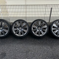 【格安】20インチ メッキホイール 4本通し 1本パンク ガリ傷...
