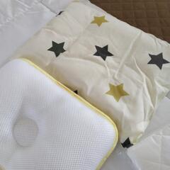 【美品】7点　ベビー掛け布団　汗取りパッド　枕の画像