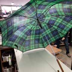 H2505-209 チェック柄 傘 汚れ有りの画像