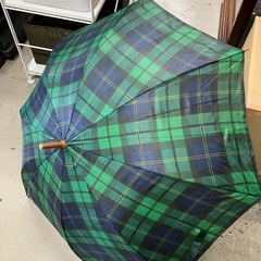 H2505-209 チェック柄 傘 汚れ有りの画像
