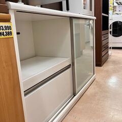 🍽ニトリ/NITORI🍽キッチンカウンター🍽140幅ワイド🍽傷に強い天板🍽食器棚🍽キッチンボード🍽NO.1308の画像