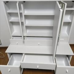 ロータイプ三面鏡ドレッサー90幅の画像