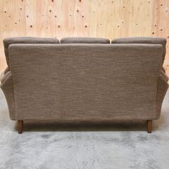 ≪zyt2126ジ≫ 3人掛けハイバックソファ 布張り 幅約175cm コンパクト/小さめ ② ファブリック/ニトリ製？/コウテイ？/中古家具/宮城県仙台市 70425-11の画像