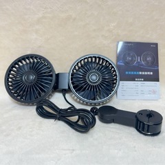 【未使用】車用扇風機 USB給電 後部座席 風量調整可能 360...