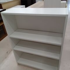★ジモティ割あり★  本棚 ホワイト W80×D28×H106 ...