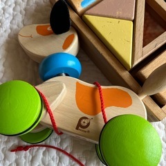 木製おもちゃ　音いっぱい積み木　お散歩トイの画像