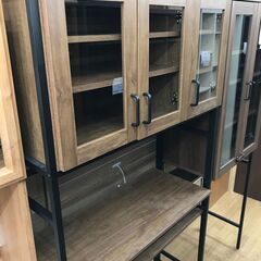 ★ジモティ割あり★  食器棚 ブラウン H183×W94×D38...
