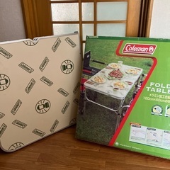Coleman コールマン　フォールディングテーブル　ランタン柄...