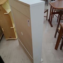 ★ジモティ割あり★ 永野家具 靴箱 ホワイト W70×D23×H115.8 クリーニング済み TC8533の画像