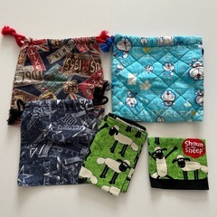 巾着&ランチマット&移動ポケット セット